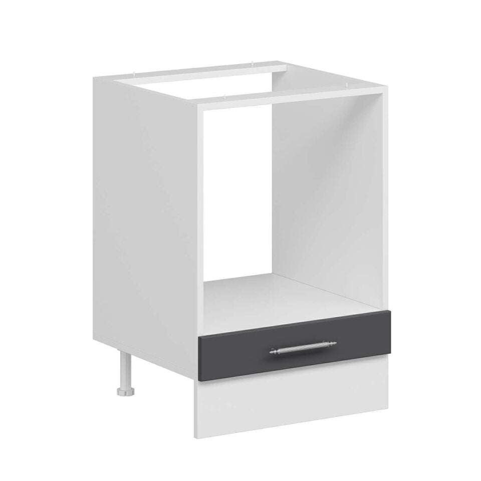 Alvinka Mutfak Modül Mbr_C Alt 1K 60Cm Ank Dolap Beyaz Antrasit