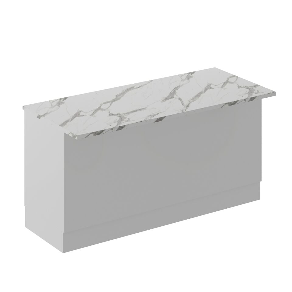 Alvinka 180 Cm Mbr_A Ada Mutfak Dolabı Beyaz Beyaz