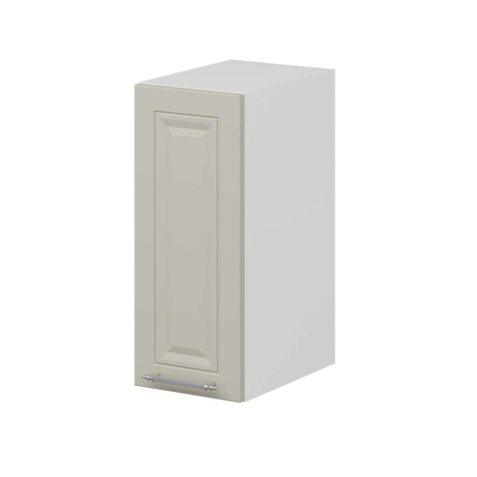 Alvinka Mutfak Modül Üst 1Dk1R 25-H60Cm Mbr C  Beyaz Kum Mdf Gövde