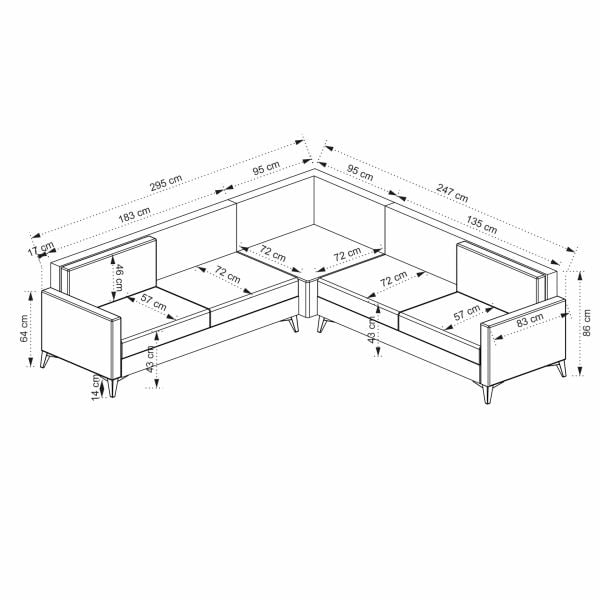 Kristal (3+K+2) L Köşe Koltuk Takımı