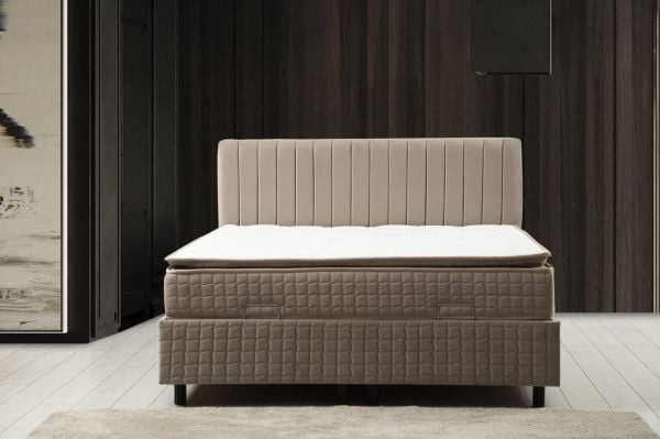 Safir Baza Başlık Pedli Yatak Seti 140x200