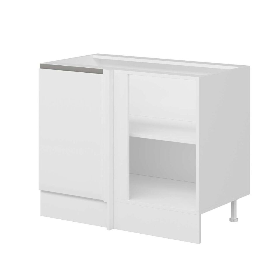 Alvinka Mutfak Modül Hg_J Alt 1K1R 105Cm Köşe Dolap Beyaz Beyaz Mdf
