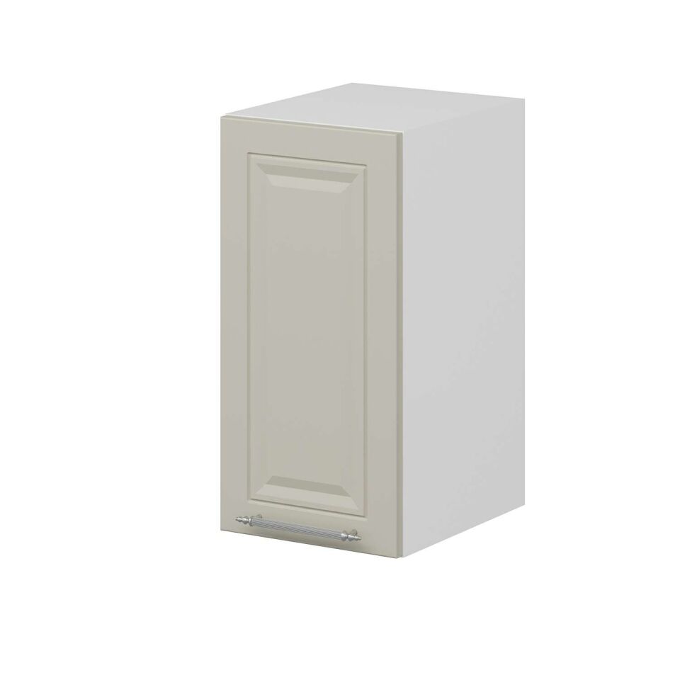 Alvinka Mutfak Modül Üst 1Dk1R 30-H60Cm Mbr C  Beyaz Kum Mdf Gövde