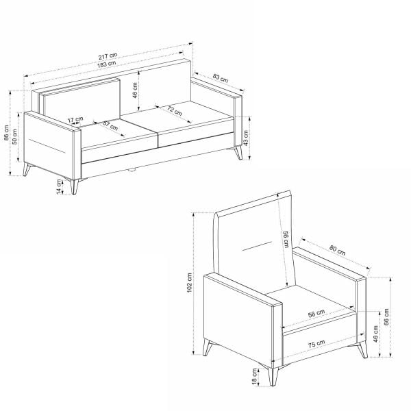 Kristal 3+1 Berjer Koltuk Takımı