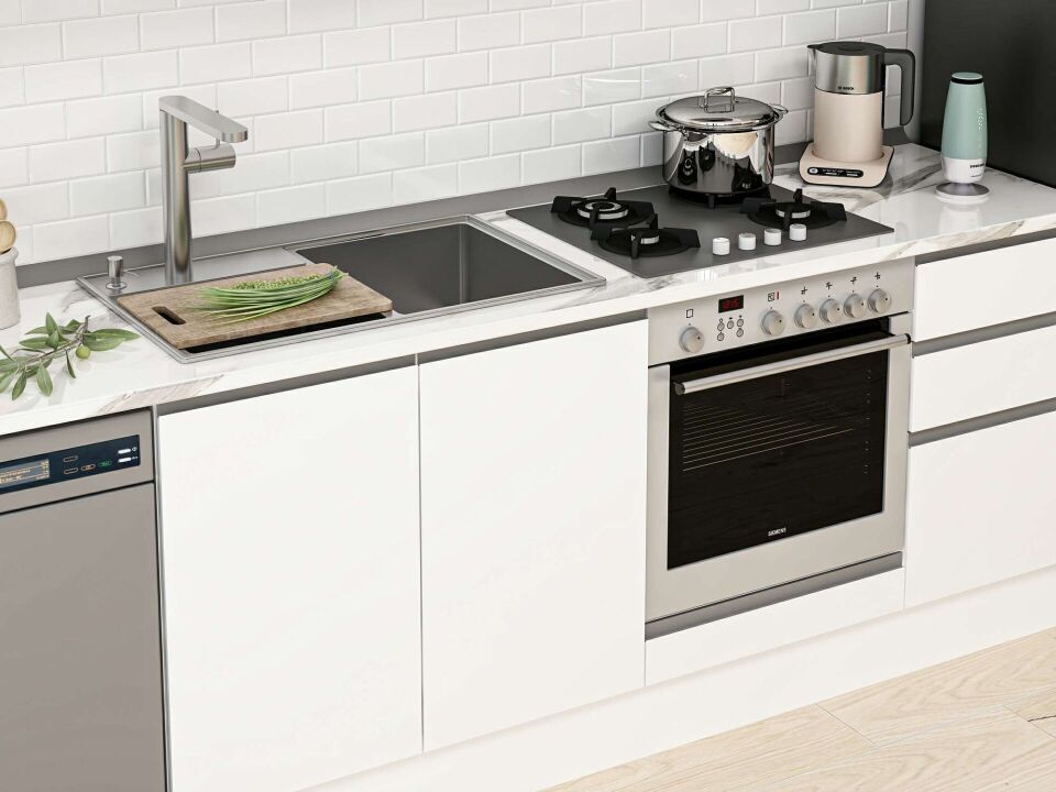 Alvinka 300X210 Cm High Gloss Mutfak Dolabı Mb-E90B45S45-2 High Gloss | Beyaz - Suntalam