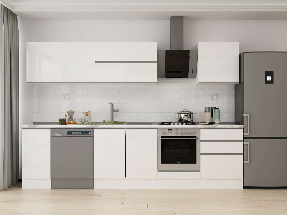 Alvinka 310X210 Cm High Gloss Mutfak Dolabı M-E90S40S60-2
