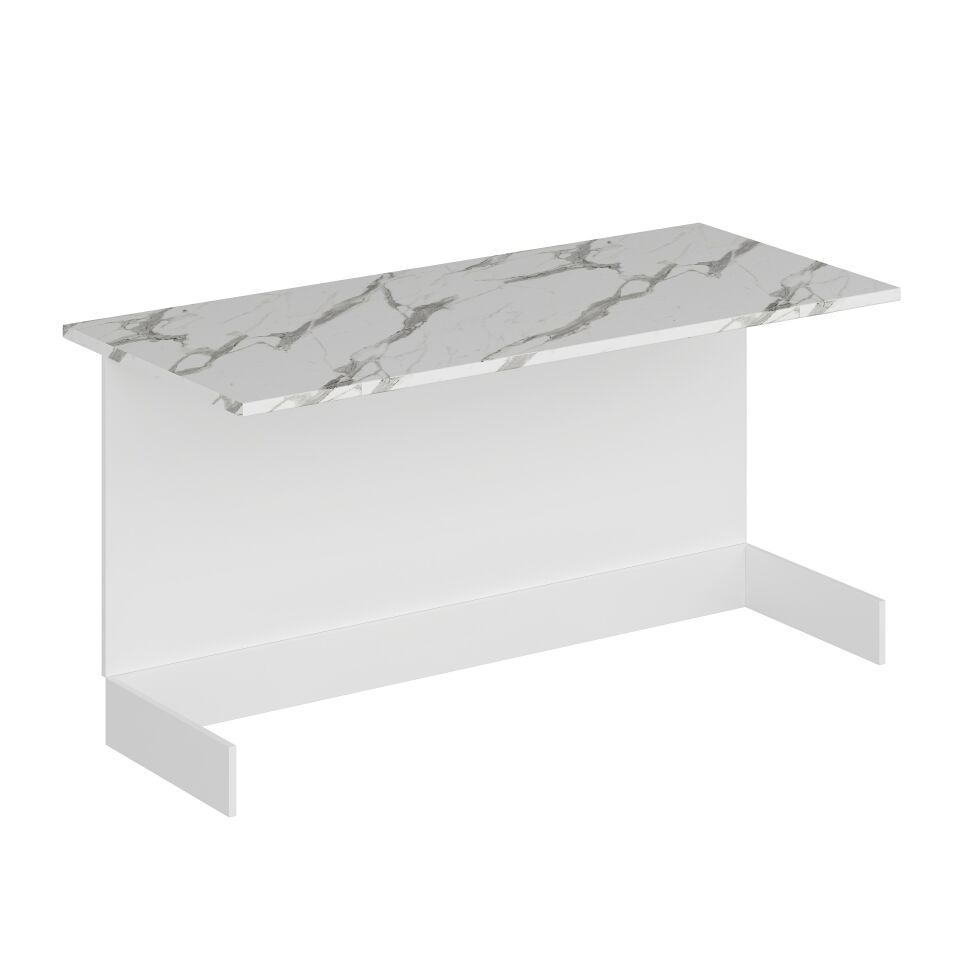 Mutfak Ada Modül 180Cm Beyaz - Mermer Tezgah Mdf