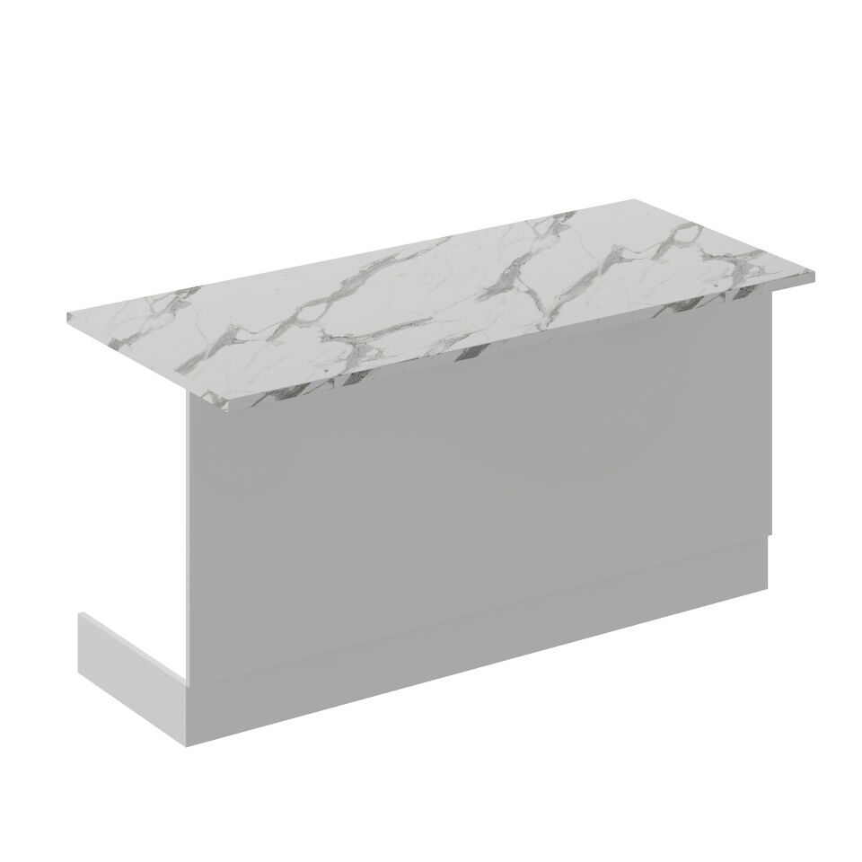 Mutfak Ada Modül 180Cm Beyaz - Mermer Tezgah Mdf