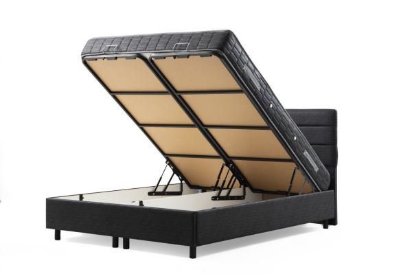 Motya Baza Başlık Yatak Seti - Antrasit 140x200