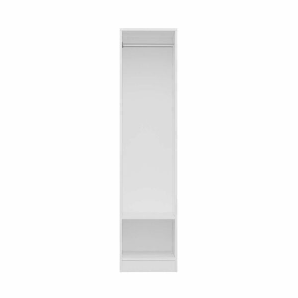 Minar Kale 1 Kapaklı Dolap Beyaz - Beyaz Çizgili Mebran