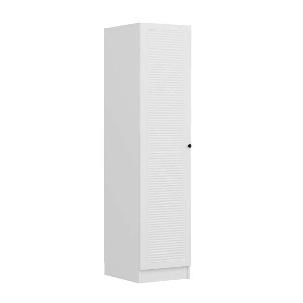 Minar Kale 1 Kapaklı Dolap Beyaz - Beyaz Panjur 210CM