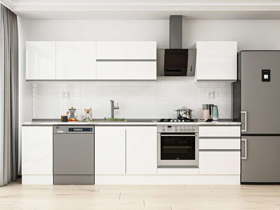 Alvinka 315X210 Cm High Gloss Mutfak Dolabı M-E90S45S60-2