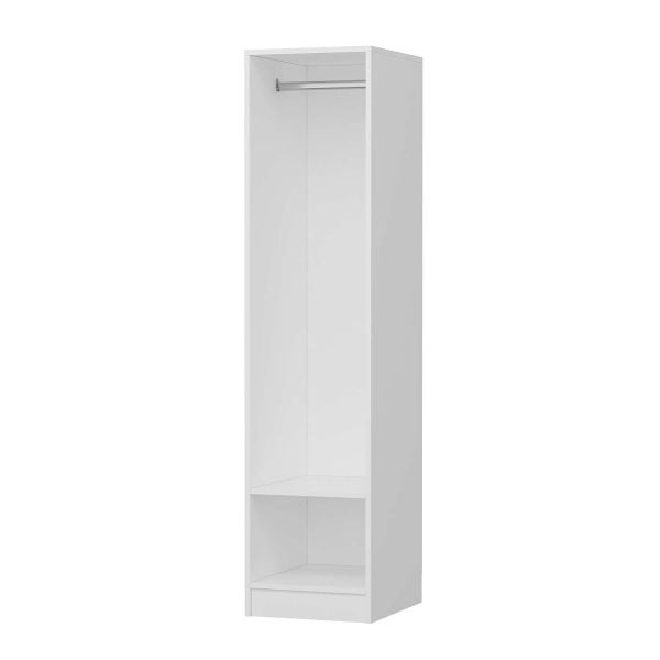 Minar Kale 1 Kapaklı Dolap Beyaz - Eskitme Beyaz