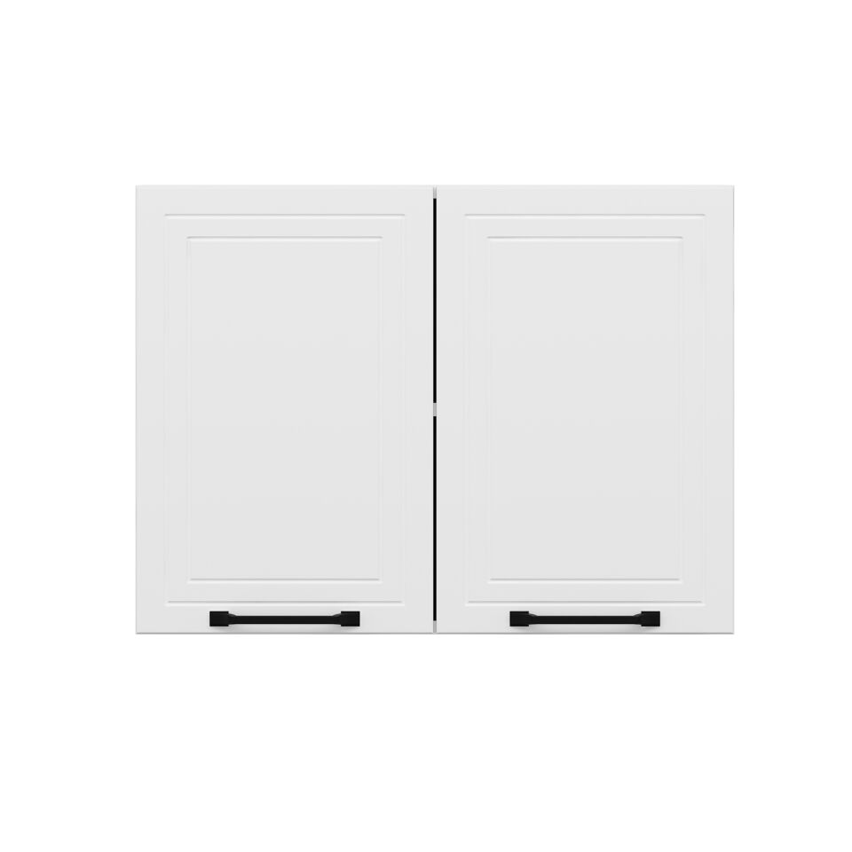 Alvinka Mutfak Modül Mbr_A Üst 2Dk1R 80-H60Cm Dolap Beyaz Beyaz Mdf
