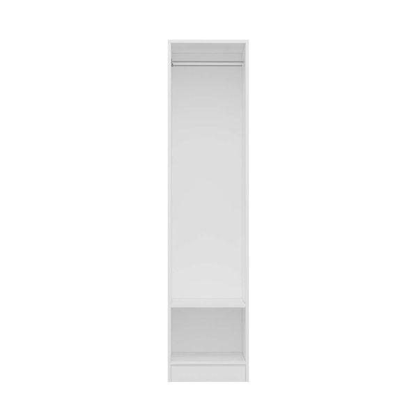 Minar Kale 1 Kapaklı Dolap Beyaz - Füme Cam 210CM