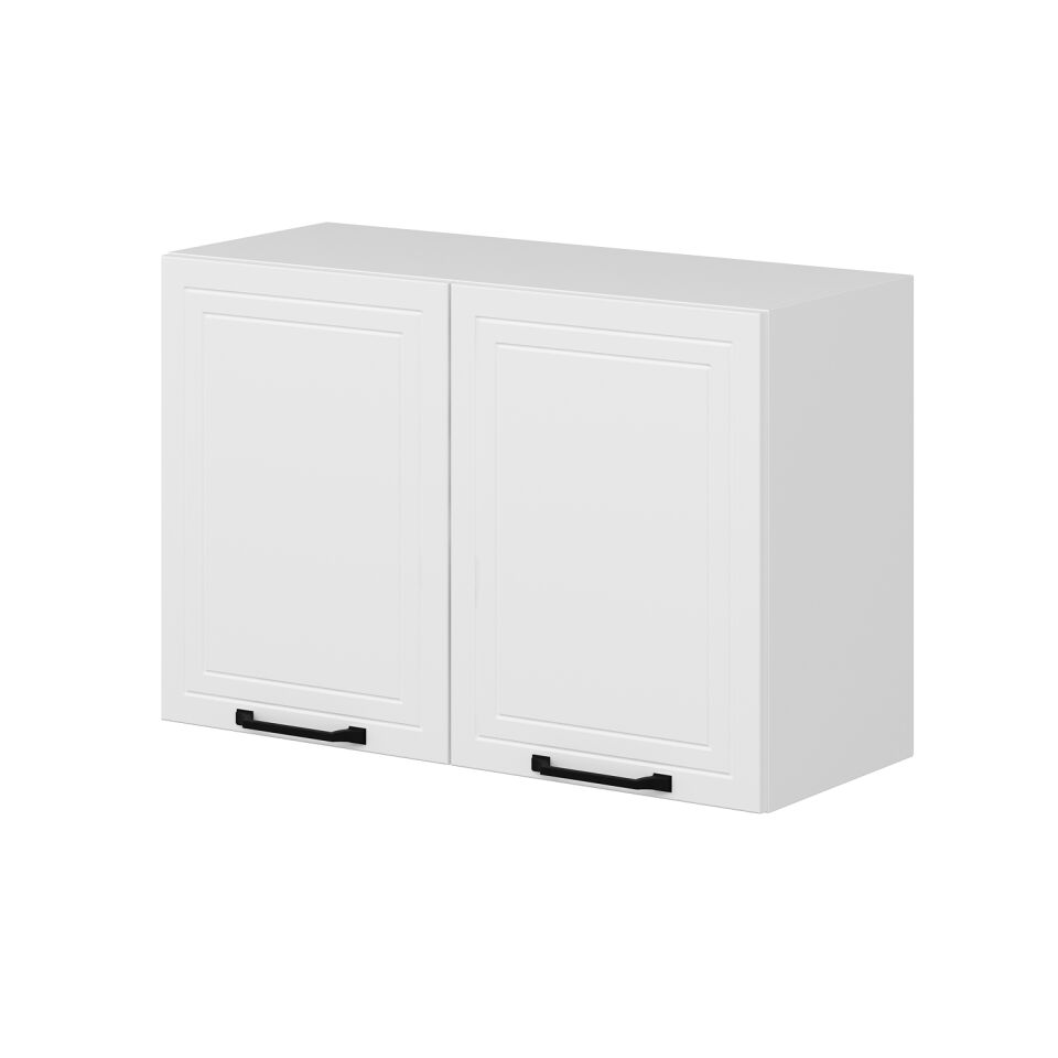 Alvinka Mutfak Modül Mbr_A Üst 2Dk1R 90-H60Cm Dolap Beyaz Beyaz Mdf