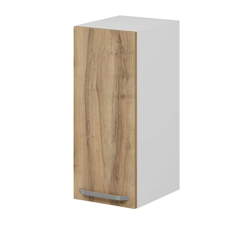 Alvinka Mutfak Modül Üst 1Dk2R 30-H72Cm Duz  Beyaz Dore Mdf Gövde