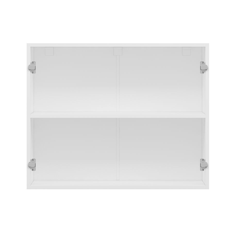Alvinka Mutfak Modül Mbr_A Üst 2Dk1R 90-H72Cm Dolap Beyaz Beyaz Mdf