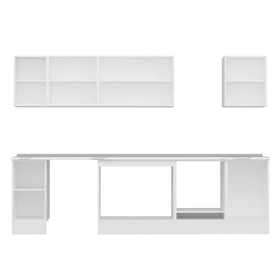 Alvinka 300X210 Cm Klasik Mebran Mutfak Dolabı M-E90S40S50-2 Mebran | Kumtaşı - Suntalam