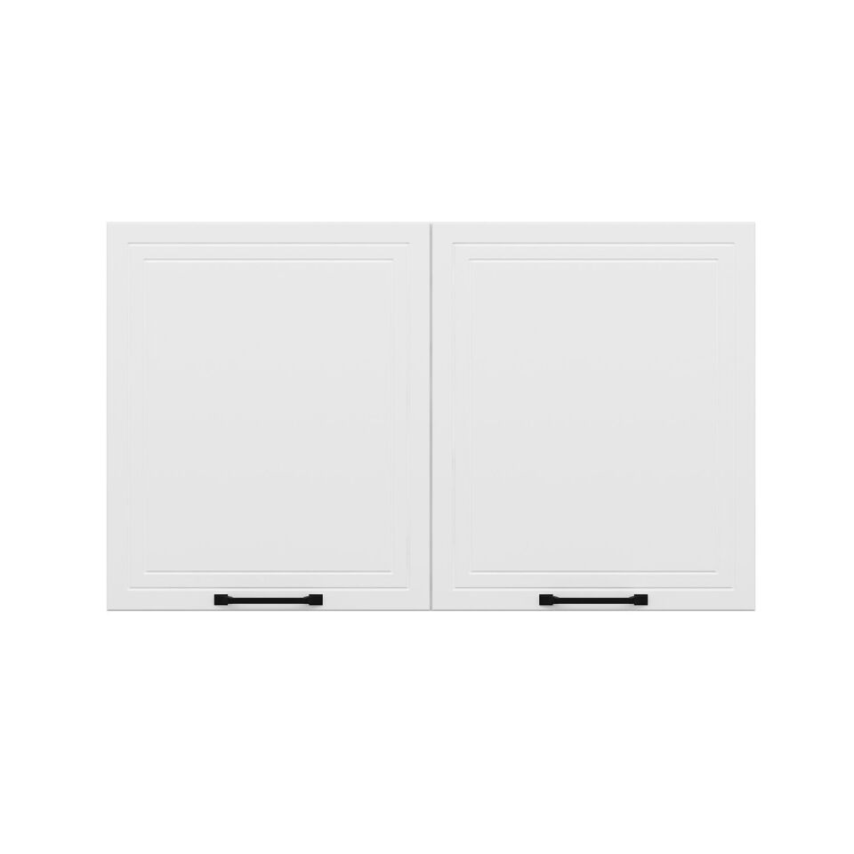 Alvinka Mutfak Modül Mbr_A Üst 2Dk1R 120-H72Cm Dolap Beyaz Beyaz Mdf