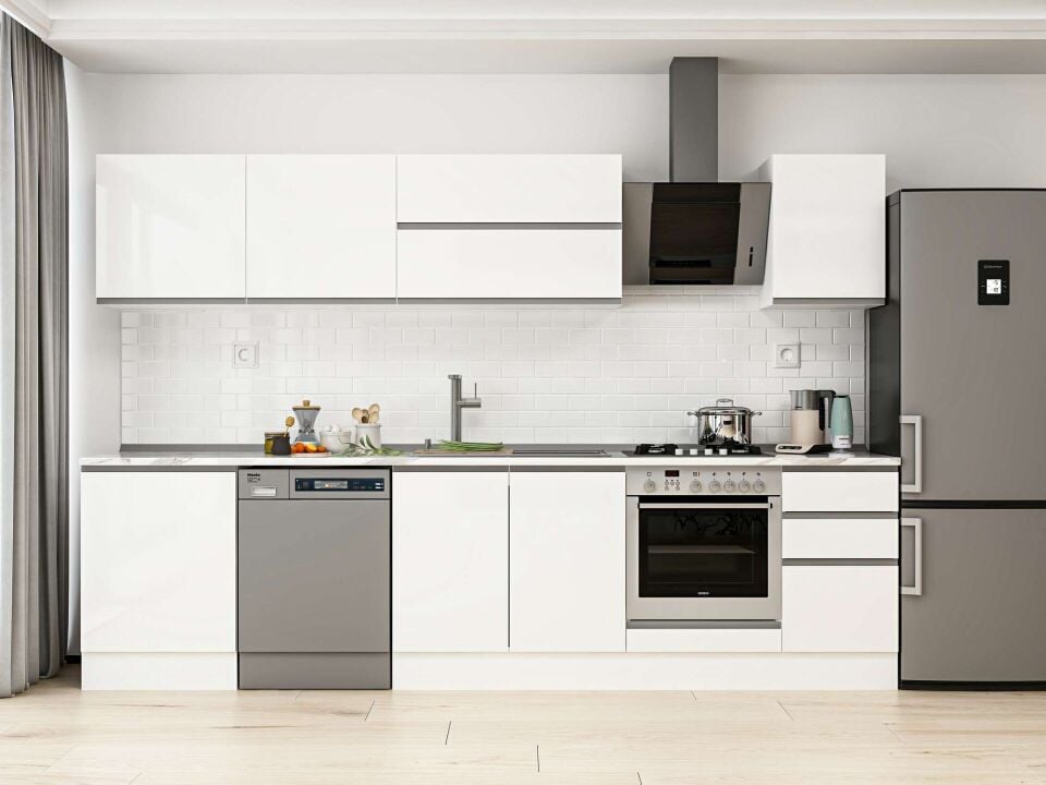 Alvinka 315X210 Cm High Gloss Mutfak Dolabı M-E90S60S45-2