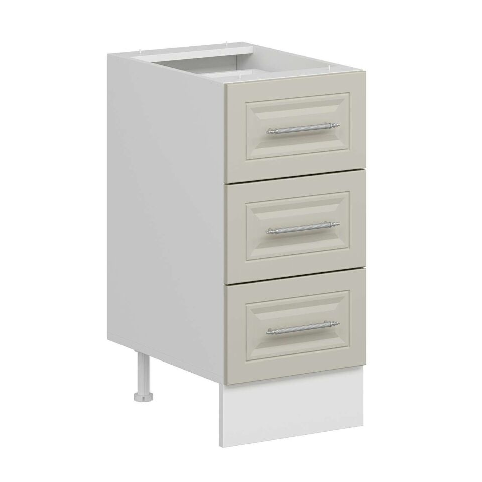 Alvinka Mutfak Modül Mbr_C Alt 3Ç 40Cm Dolap Beyaz Kumtaşı