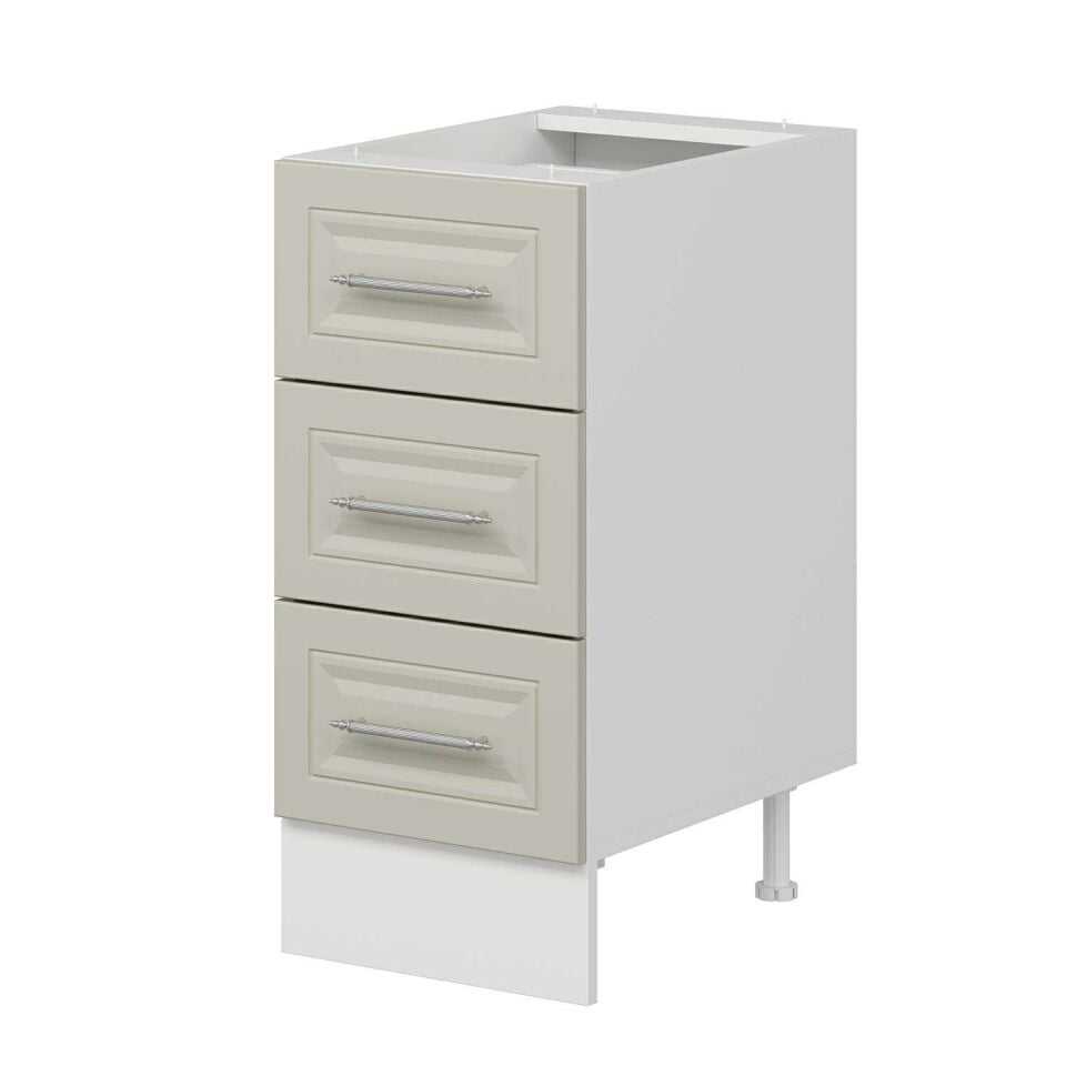 Alvinka Mutfak Modül Mbr_C Alt 3Ç 40Cm Dolap Beyaz Kumtaşı