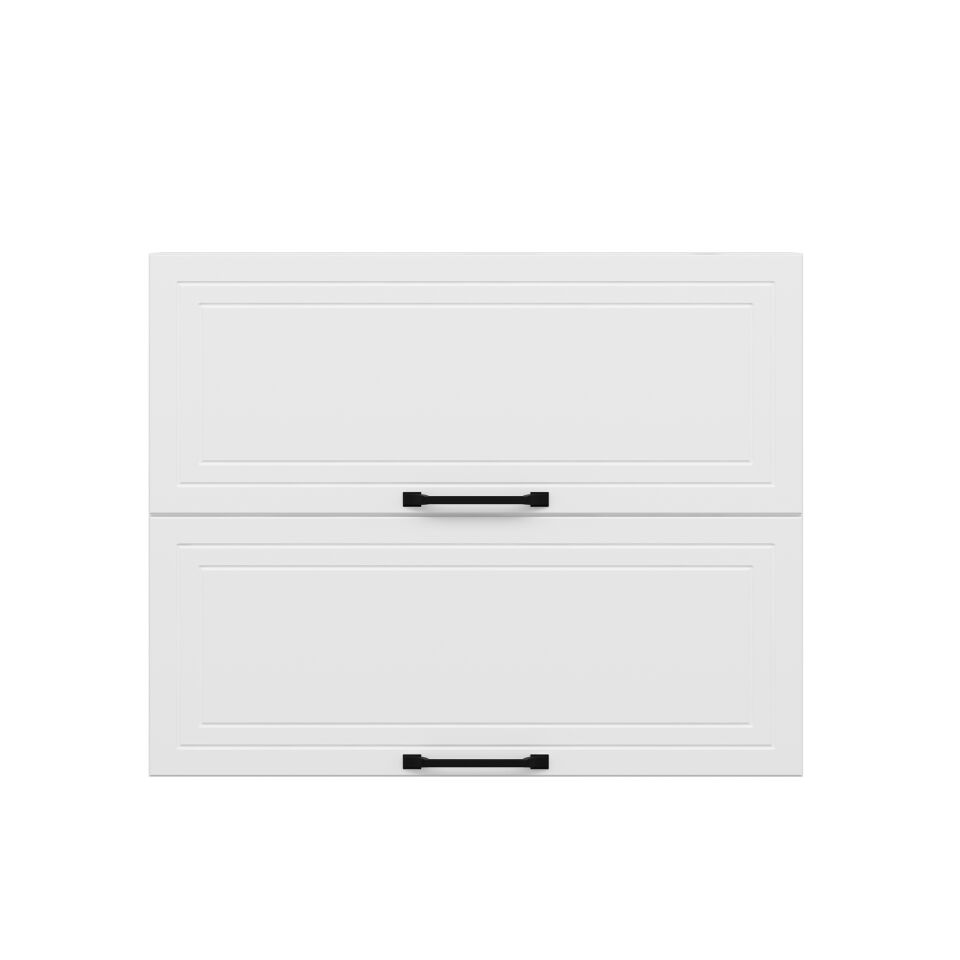 Alvinka Mutfak Modül Mbr_A Üst 2Yk1R 90-H72Cm Dolap Beyaz Beyaz Mdf