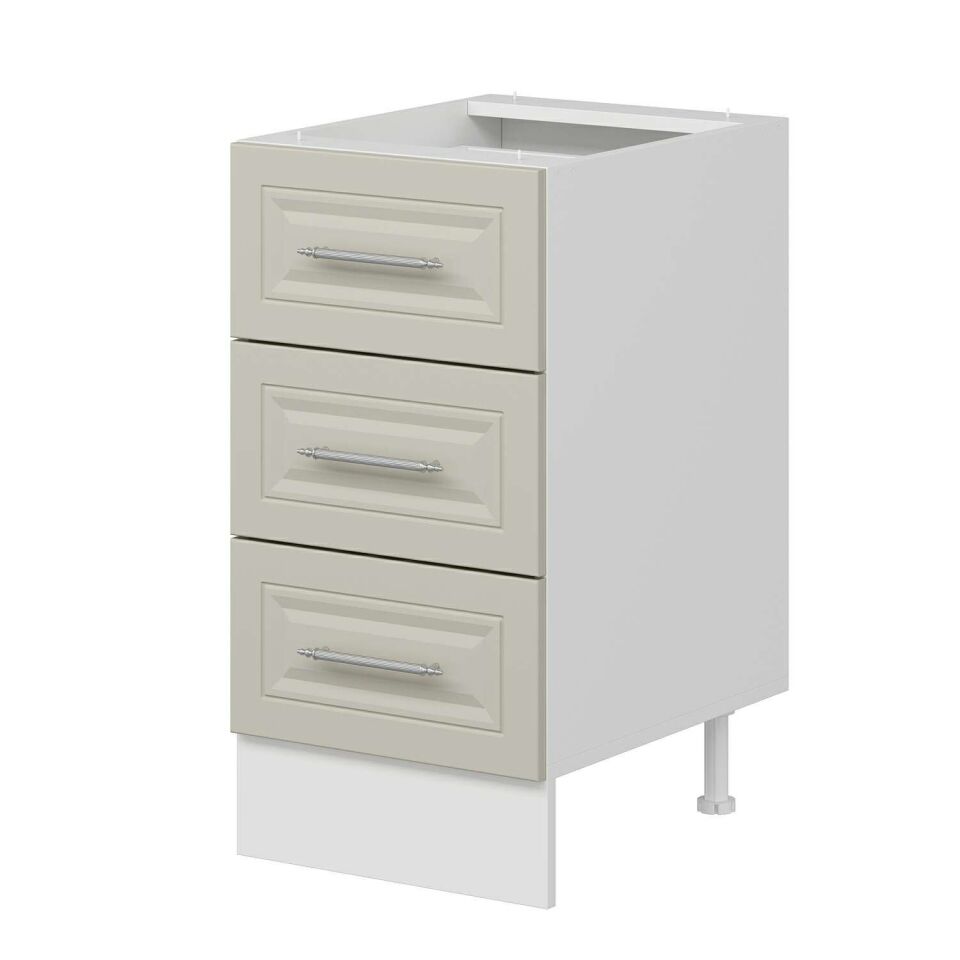 Alvinka Mutfak Modül Mbr_C Alt 3Ç 45Cm Dolap Beyaz Kumtaşı