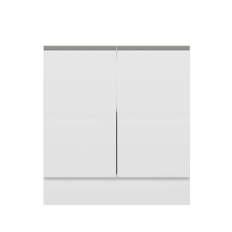 Alvinka Mutfak Modül Hg_J Alt 2K1R 80Cm Dolap Beyaz Beyaz Mdf