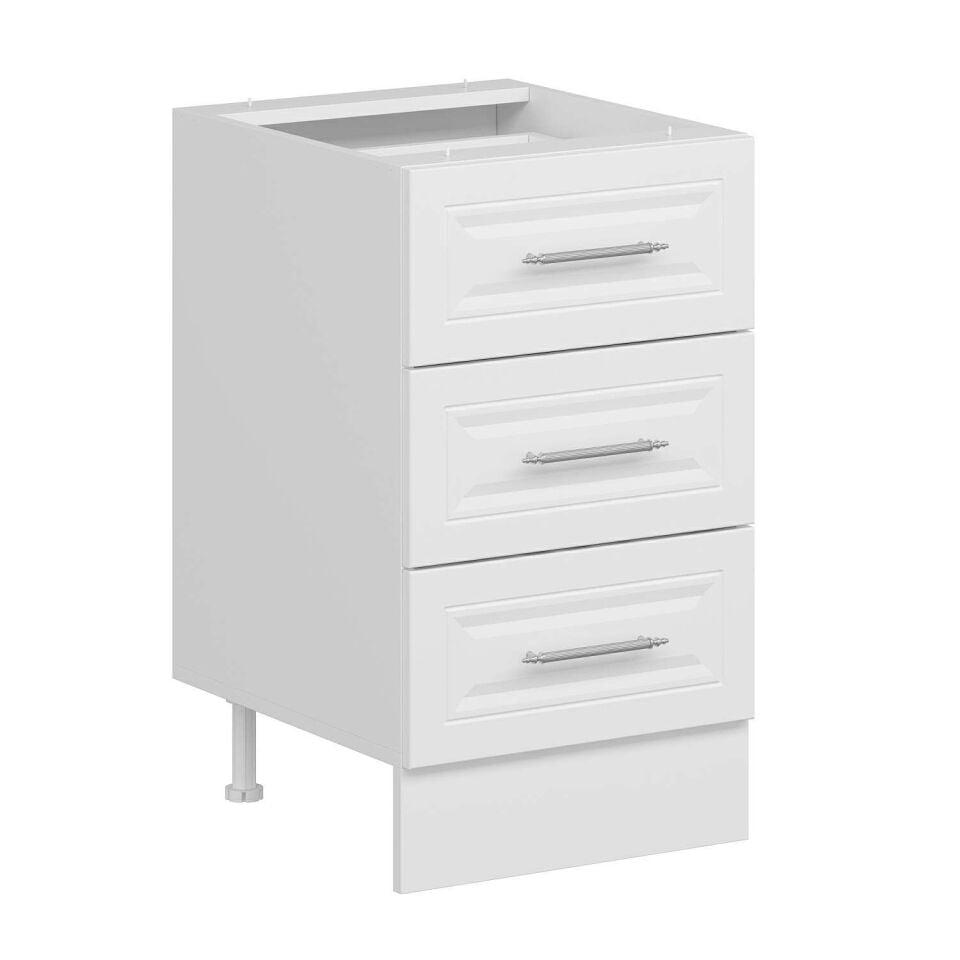 Alvinka Mutfak Modül Mbr_C Alt 3Ç 50Cm Dolap Beyaz Beyaz