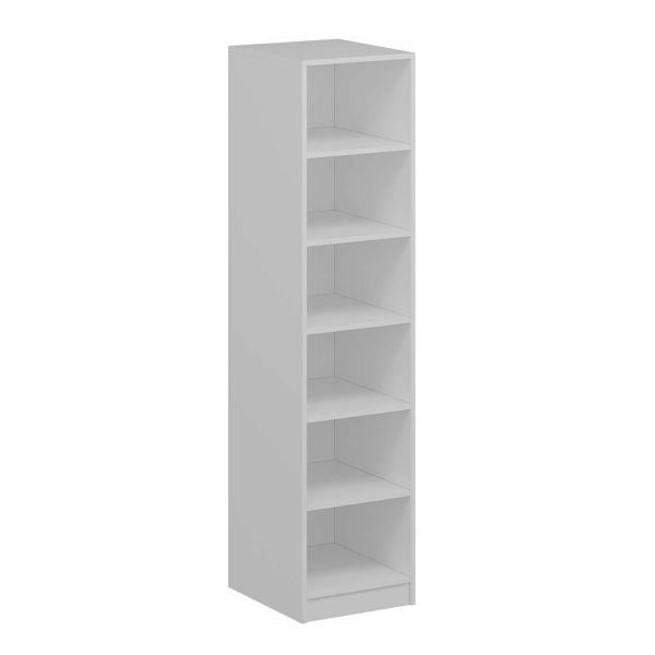 Minar Kale 1 Kapaklı Raflı Dolap Beyaz - Beyaz Çizgili Mebran