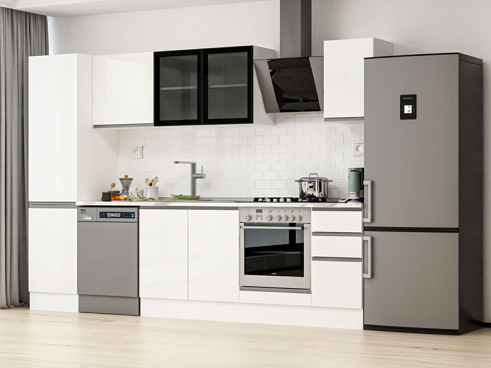 Alvinka 300X210 Cm High Gloss Mutfak Dolabı Mb-E90B50S40-3 High