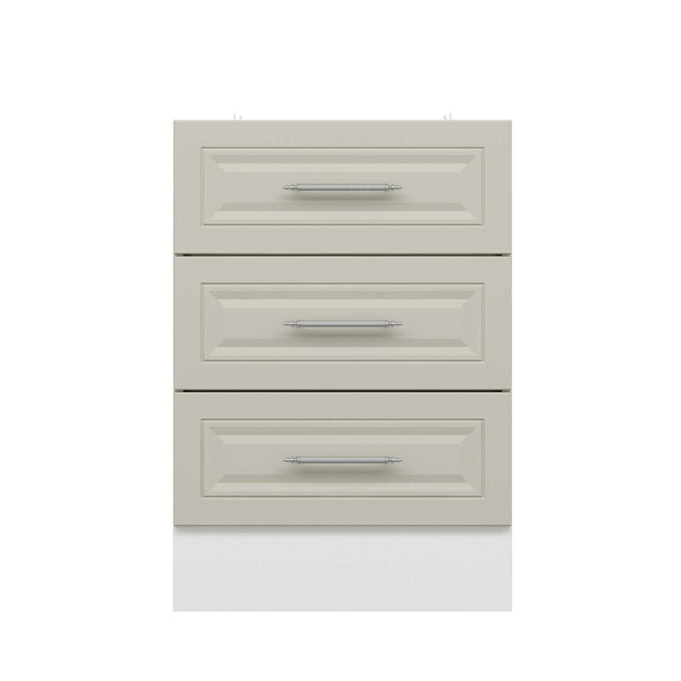 Alvinka Mutfak Modül Mbr_C Alt 3Ç 60Cm Dolap Beyaz Kumtaşı