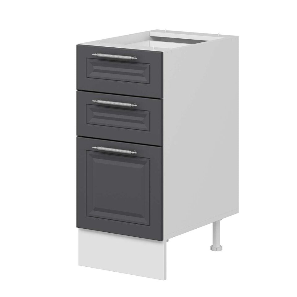 Alvinka Mutfak Modül Mbr_C Alt 3Ç1B2K 40Cm Dolap Beyaz Antrasit