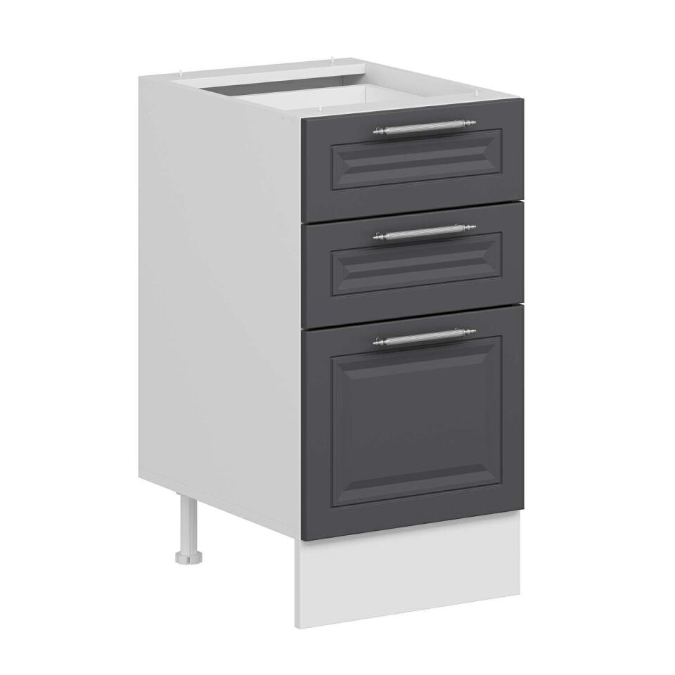 Alvinka Mutfak Modül Mbr_C Alt 3Ç1B2K 45Cm Dolap Beyaz Antrasit