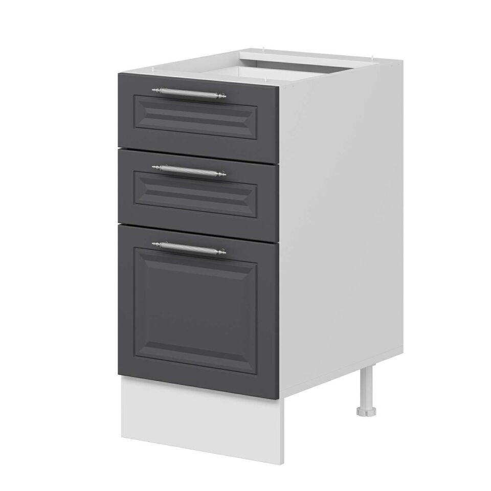 Alvinka Mutfak Modül Mbr_C Alt 3Ç1B2K 45Cm Dolap Beyaz Antrasit
