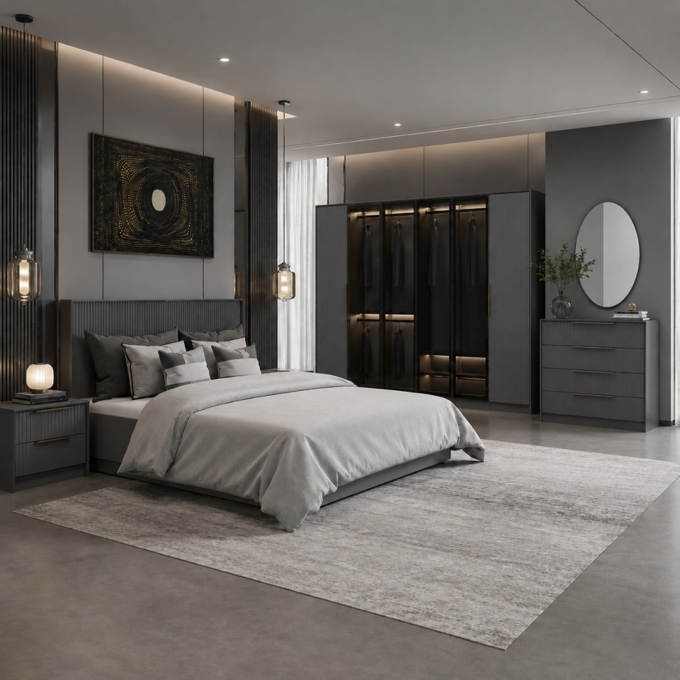 Kale Luxe Yatak Odası Takımı - Antrasit