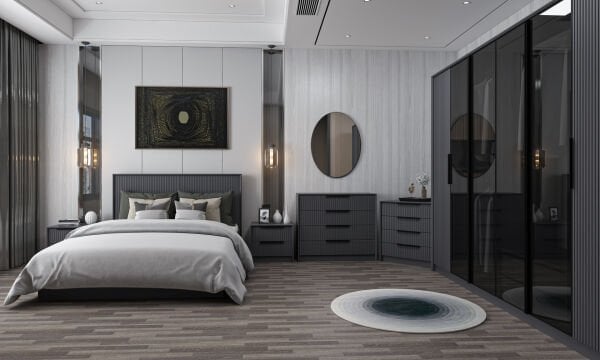 Kale Luxe Yatak Odası Takımı - Antrasit Set 2