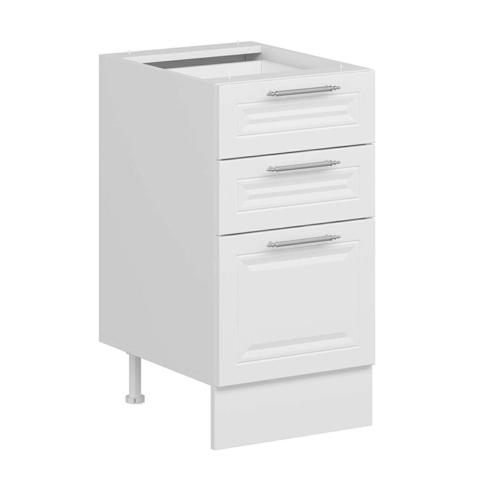 Alvinka Mutfak Modül Mbr_C Alt 3Ç1B2K 45Cm Dolap Beyaz Beyaz