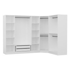 Kale Country 7 Kapak 2Ç Köşe Zincir Dolap - Eskitme Beyaz