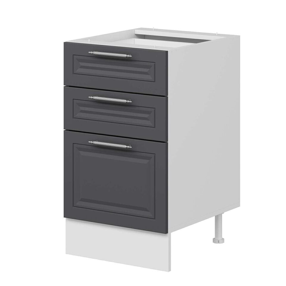 Alvinka Mutfak Modül Mbr_C Alt 3Ç1B2K 50Cm Dolap Beyaz Antrasit