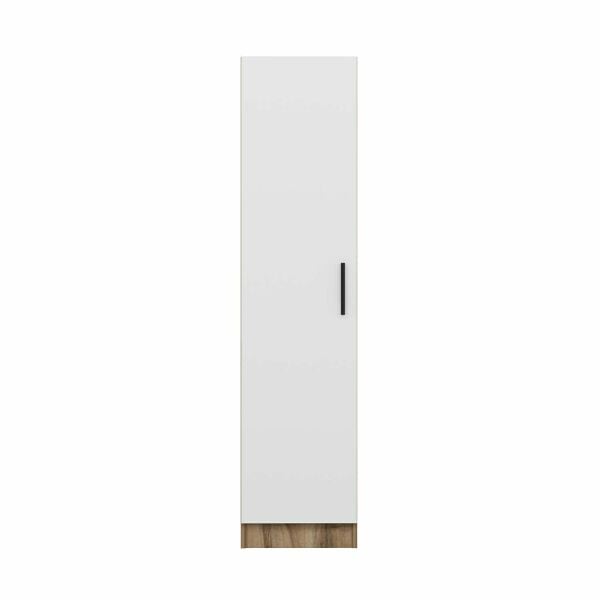 Minar Kale 1 Kapaklı Raflı Dolap Dore - Beyaz 190CM
