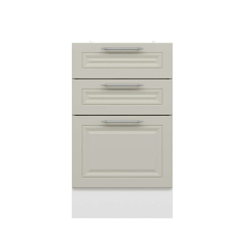 Alvinka Mutfak Modül Mbr_C Alt 3Ç1B2K 50Cm Dolap Beyaz Kumtaşı