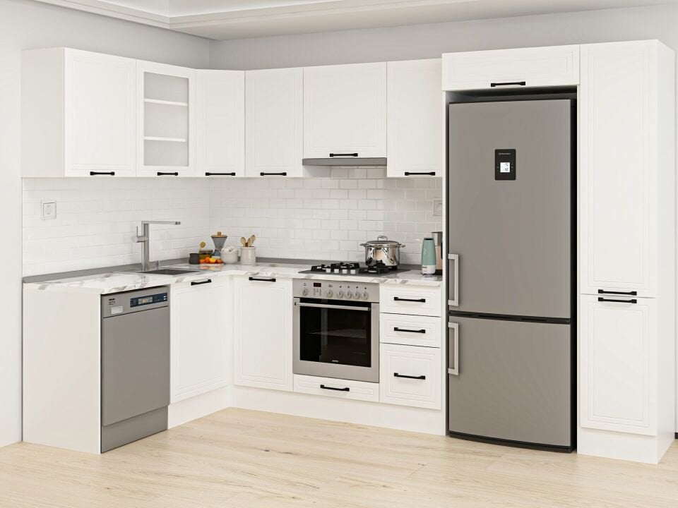 Alvinka 180-330X222 Cm Mbr_A Köşe Mutfak Dolabı