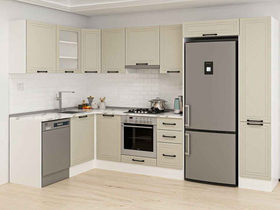 Alvinka 180-330X222 Cm Mbr_A Köşe Mutfak Dolabı