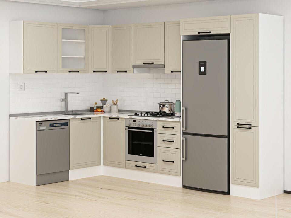 Alvinka 180-330X222 Cm Mbr_A Köşe Mutfak Dolabı