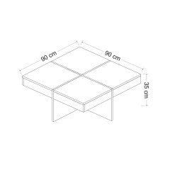 Diamond Mermer Desenli Orta Sehpa / Royal Mermer