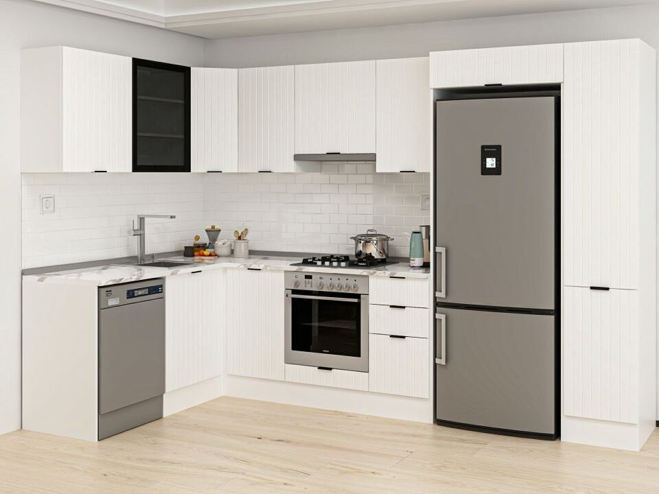 Alvinka 180-330X222 Cm Mbr_B Köşe Mutfak Dolabı