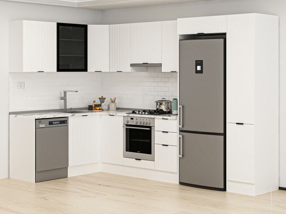 Alvinka 180-330X222 Cm Mbr_B Köşe Mutfak Dolabı